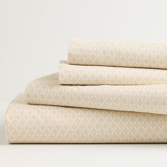 The Big One® Extra Soft Sheet Set with Pillowcases - Lattice Oatmeal, KING SET