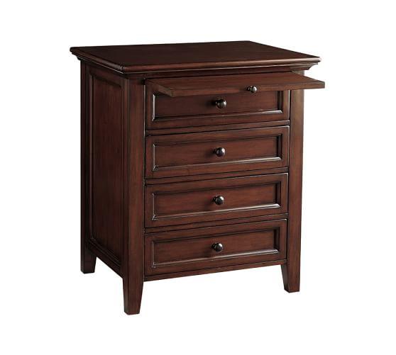 Hudson 4-Drawer Nightstand, Mahogany