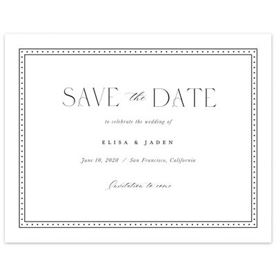 White Wedding Digital Save the Date - Calidore Landscape