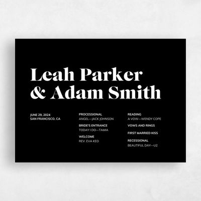 Black Wedding Program - Everett