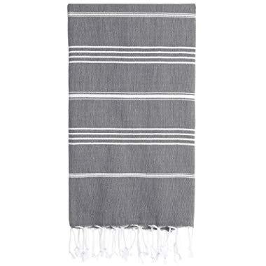 Cacala Pestemal Turkish Bath Towel 37x70 Pure Cotton Hard Coal