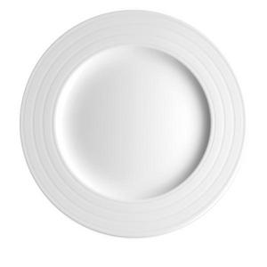 Caskata Cambridge Stripe White 12.25 in Charger