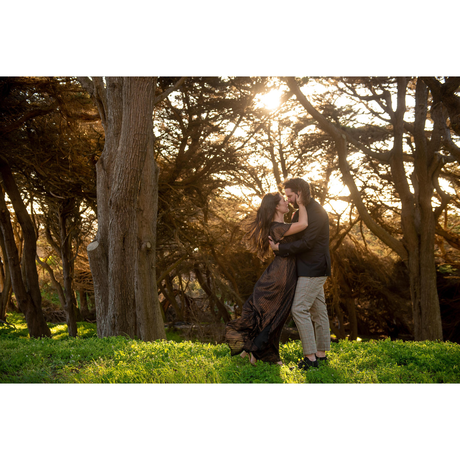 Engagement photos taken at Sutro Baths in San Francisco.