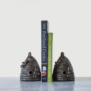 Cast Iron Beehive Bookends