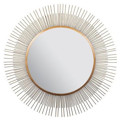 36" Sunburst Wall Mirror Gold - Gallery Solutions