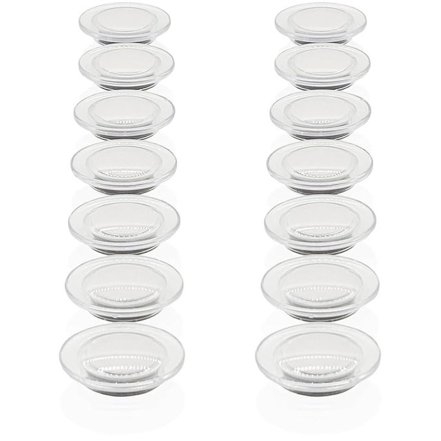 PYJLBX Fridge Magnets, 14 Pack Refrigerator Magnets Strong Magnets Small Magnets, Whiteboard Magnets, Heavy Duty Magnets, Round Cute Mini Magnets for Whiteboard, Crafts,Fridge,Office,Classroom (White)