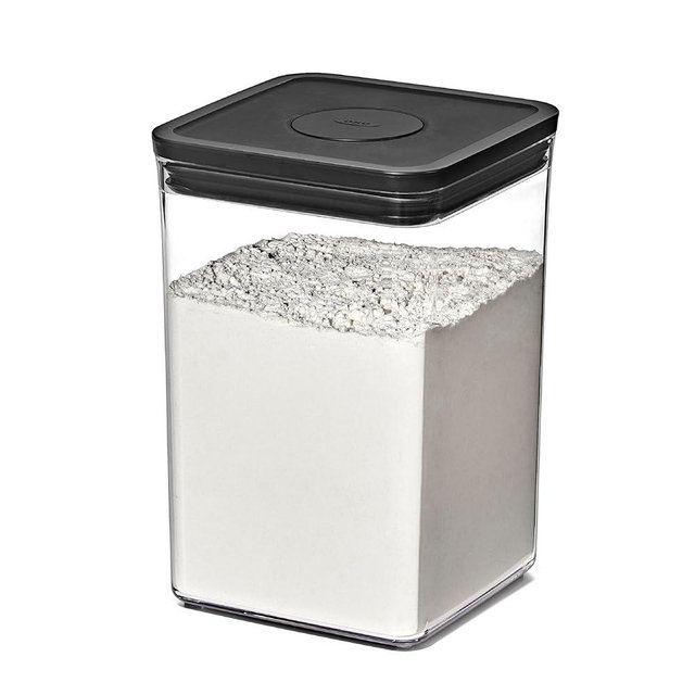 OXO Good Grips POP Container — Big Square Medium — 4.4 Qt /4.2 L — Matte Black, Organization and Storage Solution