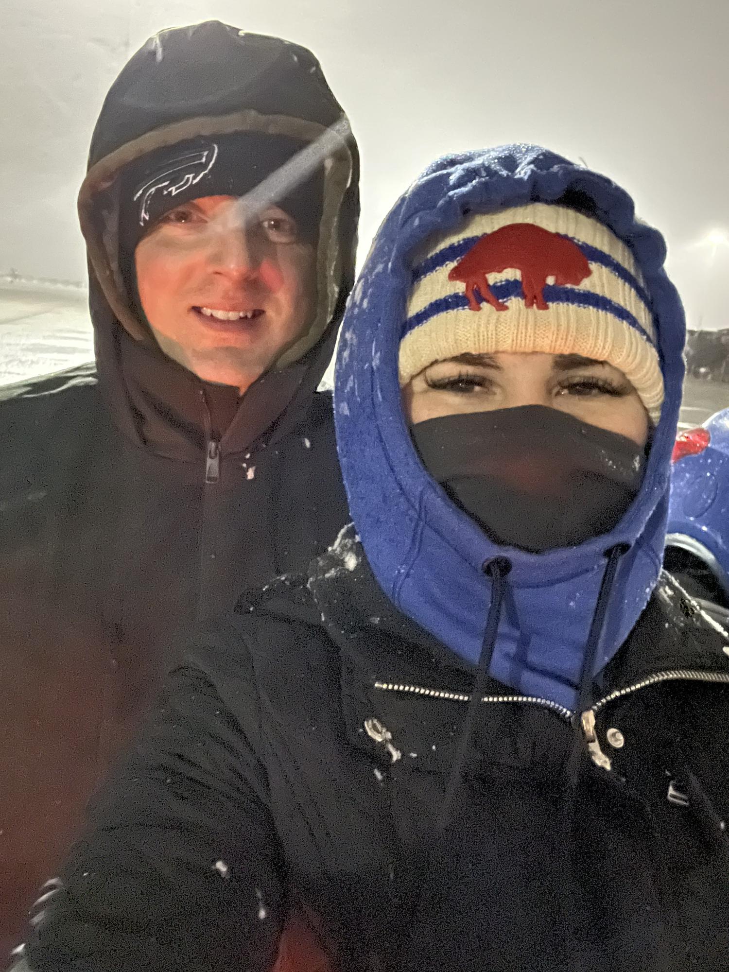 This was the Patriots vs the Bills Monday night game in 2021 and it was just a tad cold!!