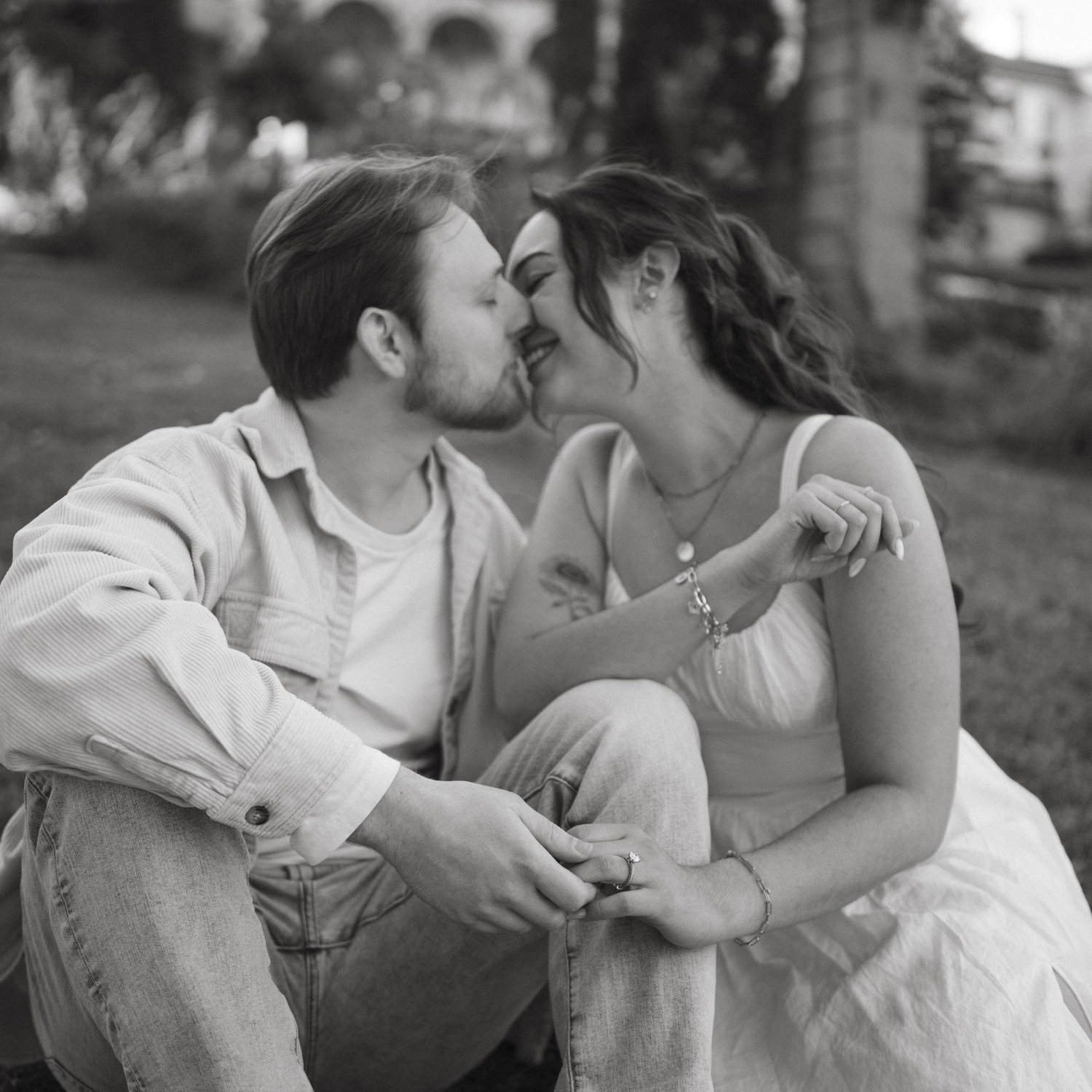 Engagement photos at the Philbrook November 2025