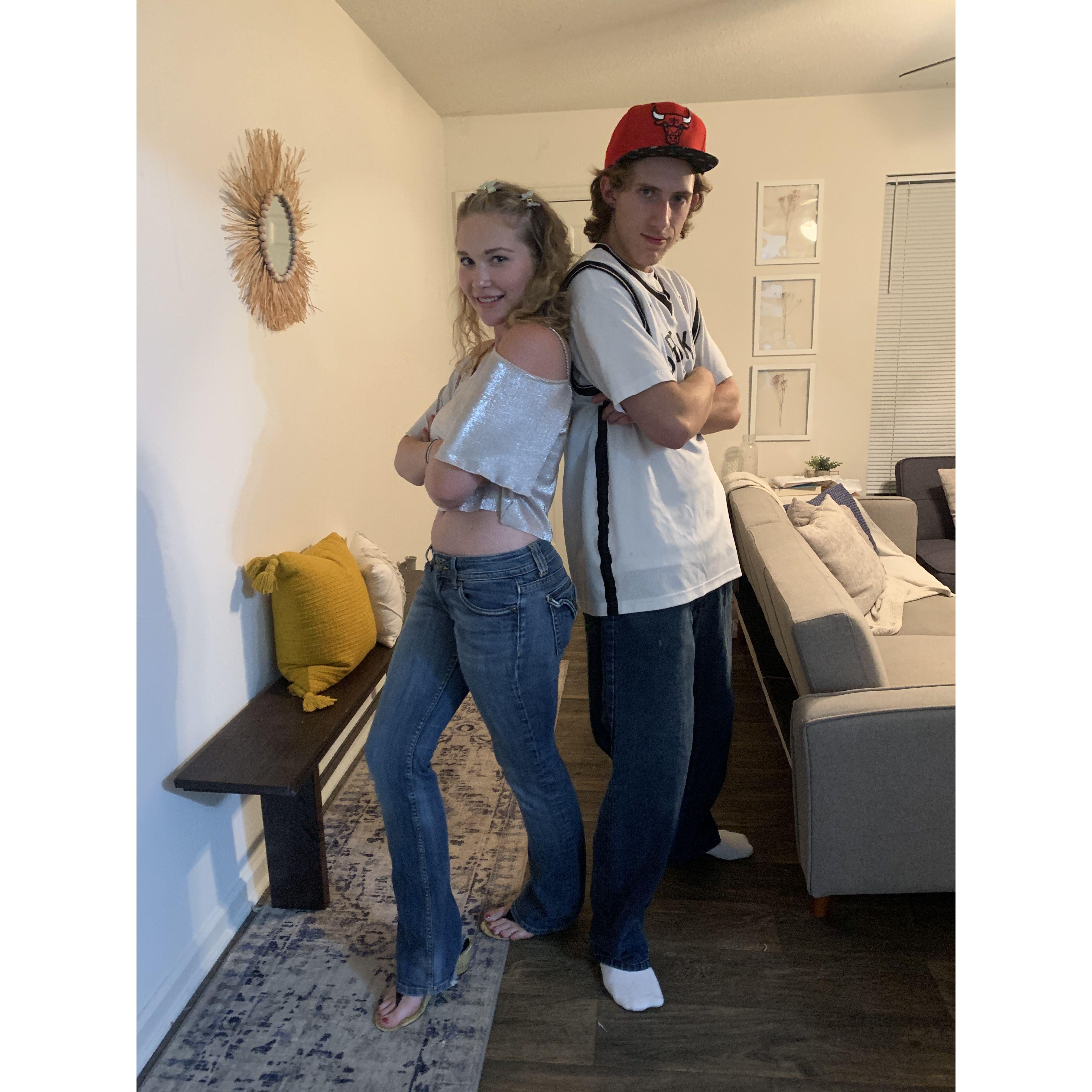 Early 2000s themed night in college.