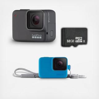 HERO7 Silver with Micro SD Card and Sleeve & Lanyard