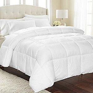 Chezmoi Collection White Goose Down Alternative Comforter, Full/Queen with Corner Tab