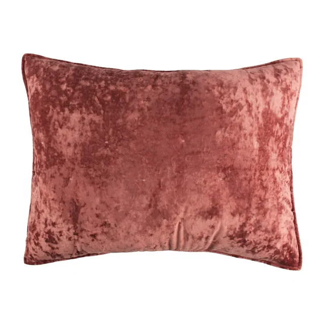 Abruzzi Velvet Red Standard Pillow Sham - Birch Hill by Levtex Home