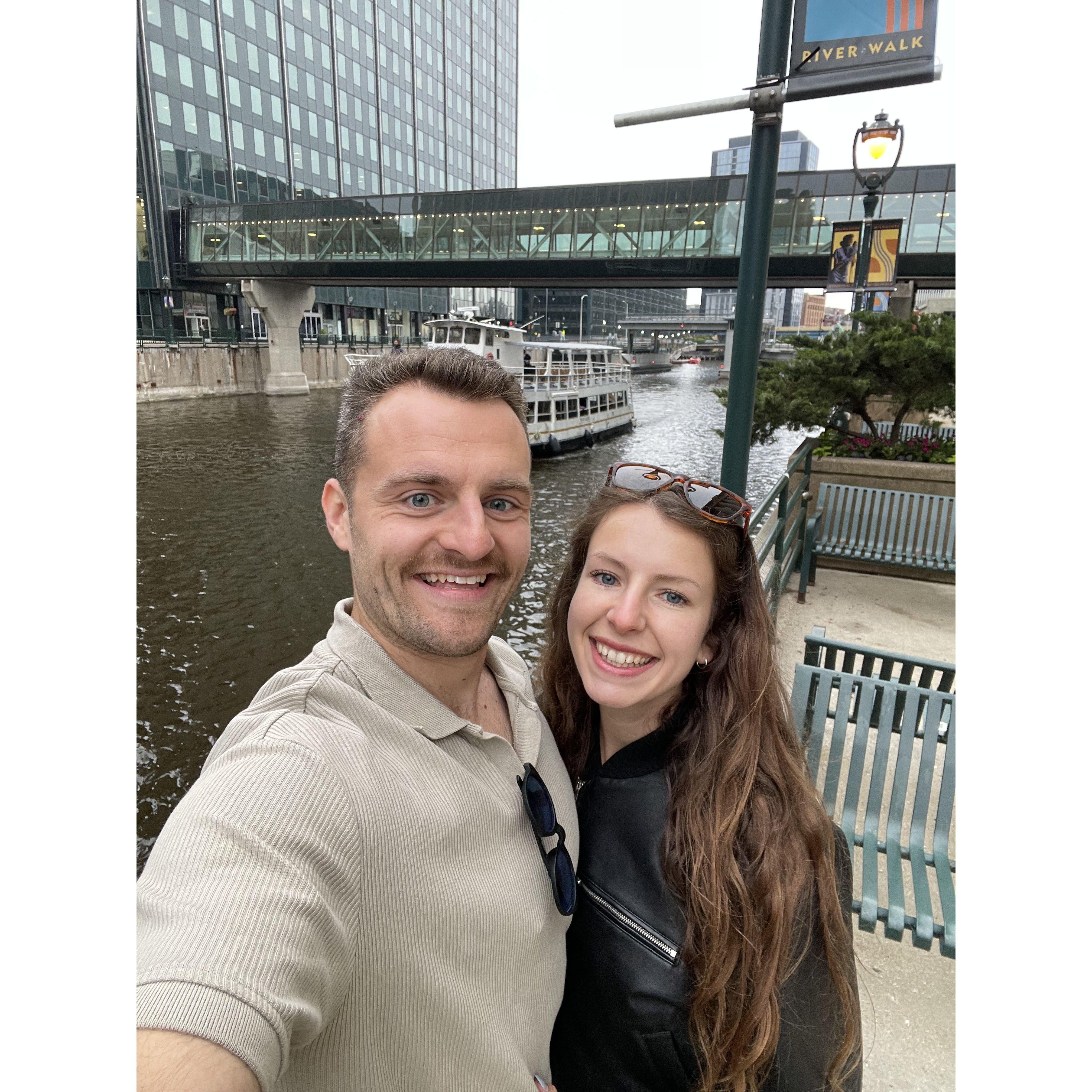 Exploring downtown Madison, WI.