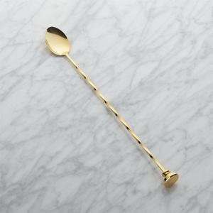 Gold Bar Spoon With Muddler