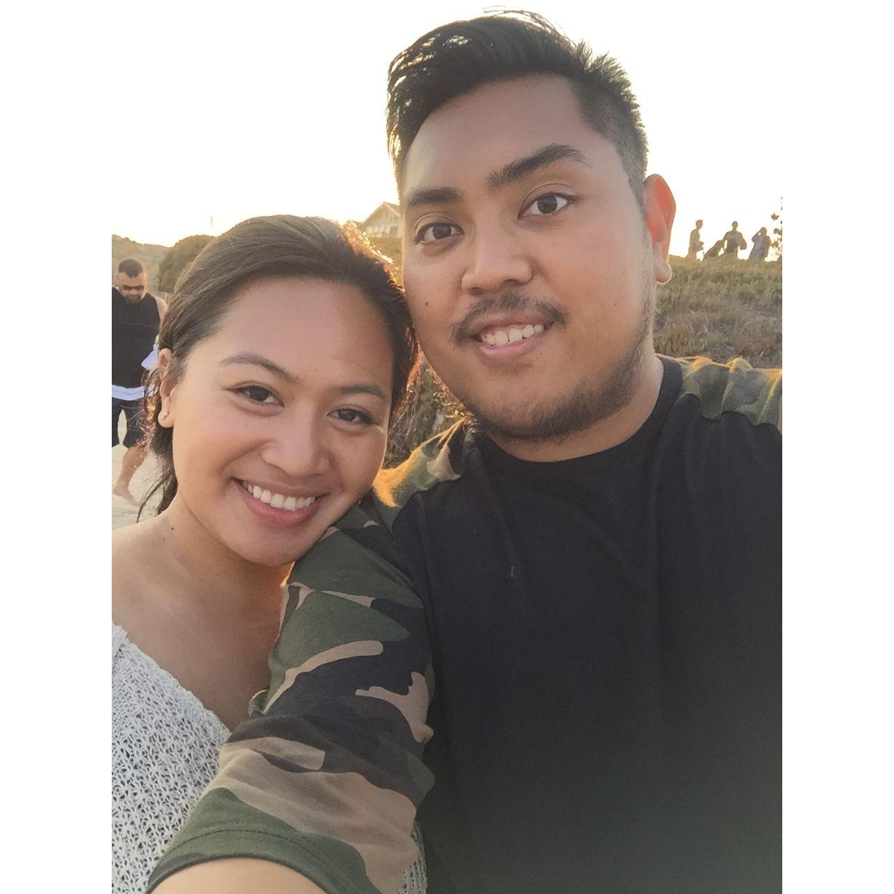 One of our very photos together at Natural Bridges in Santa Cruz