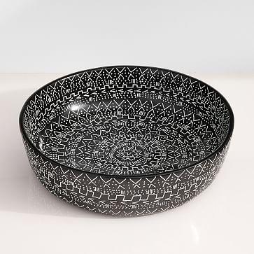 Mbare Centerpiece Bowl, Black, Large