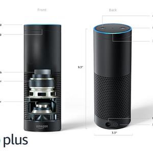 Echo Plus with built-in Hub – Silver  + Philips Hue Bulb included