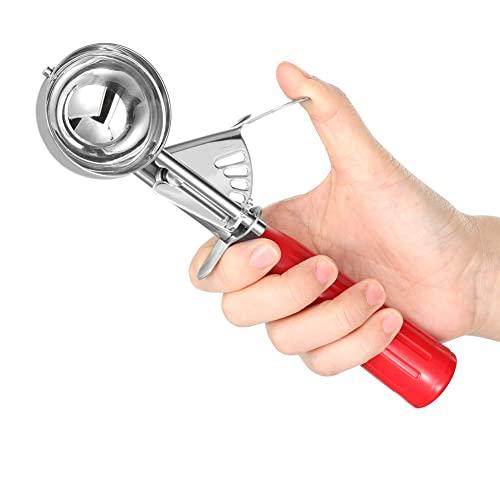 Ice Cream Scoops, Cake Trigger Cookie Scoop Stainless Steel Ice Scoopers Spoon Thanksgiving Gift for Kids & Families (2.5 Tablespoons)