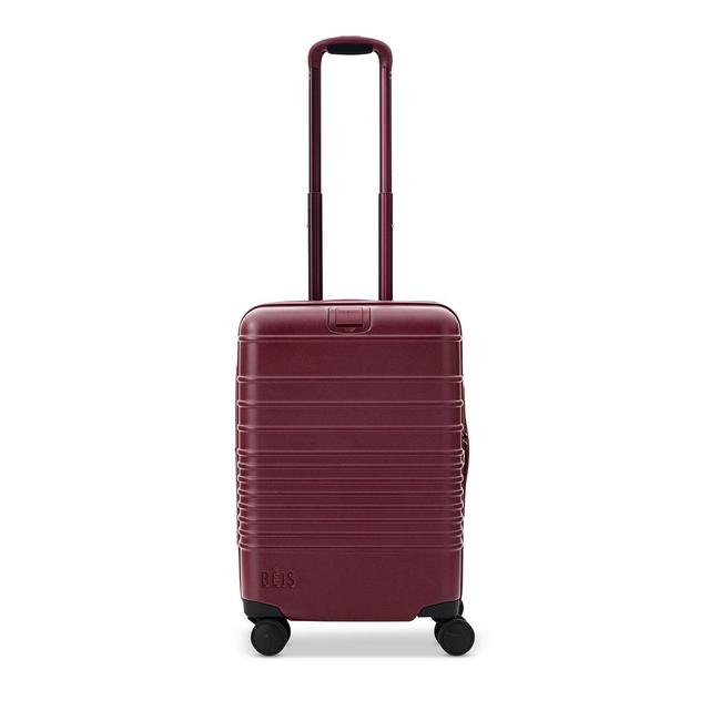 BEIS The Carry on Roller Suitcase, Burgundy