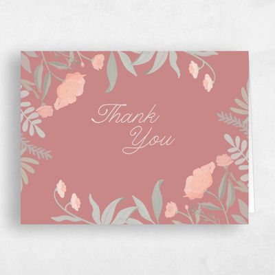Blush, Pink Wedding Thank You - Blysse Landscape