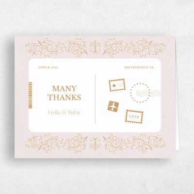 Blush, Pink Wedding Thank You - Montavilla Pass