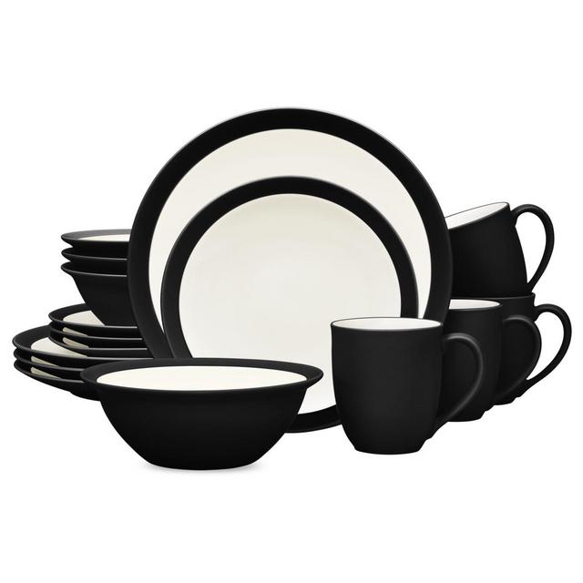 Noritake® Colorwave Curve 16-Piece Dinnerware Set in Graphite