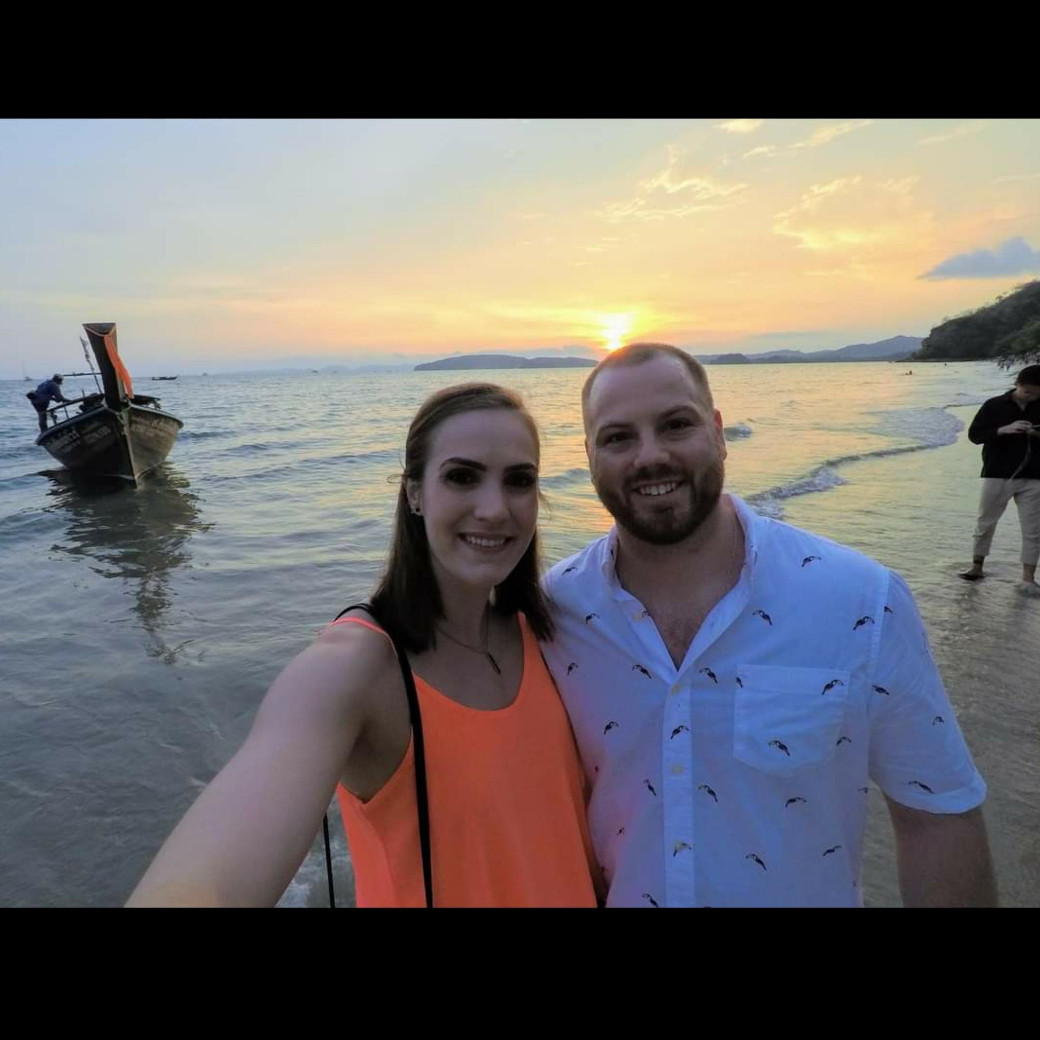 Catching the sunset at Ao Nang Beach