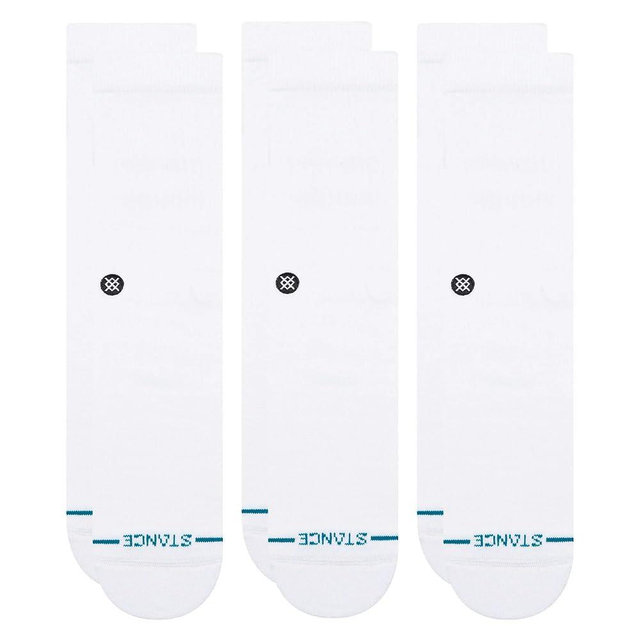 Stance Icon Classic Casual Crew Socks 3-Pack, Cotton Blend and Cushioning Arch Support