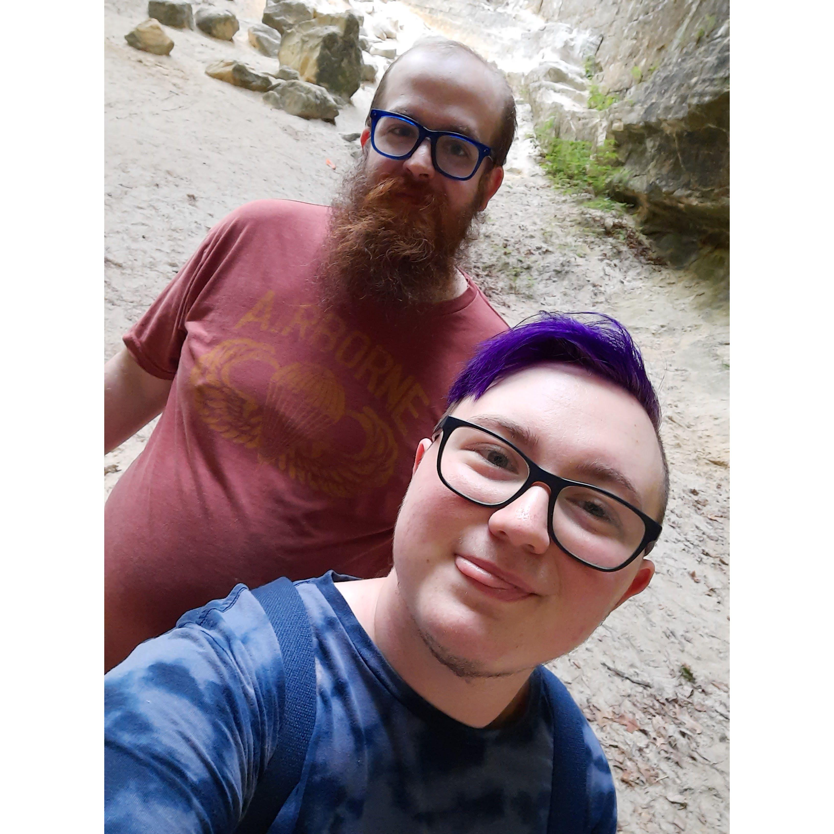 At starved rock, we love going hiking together.