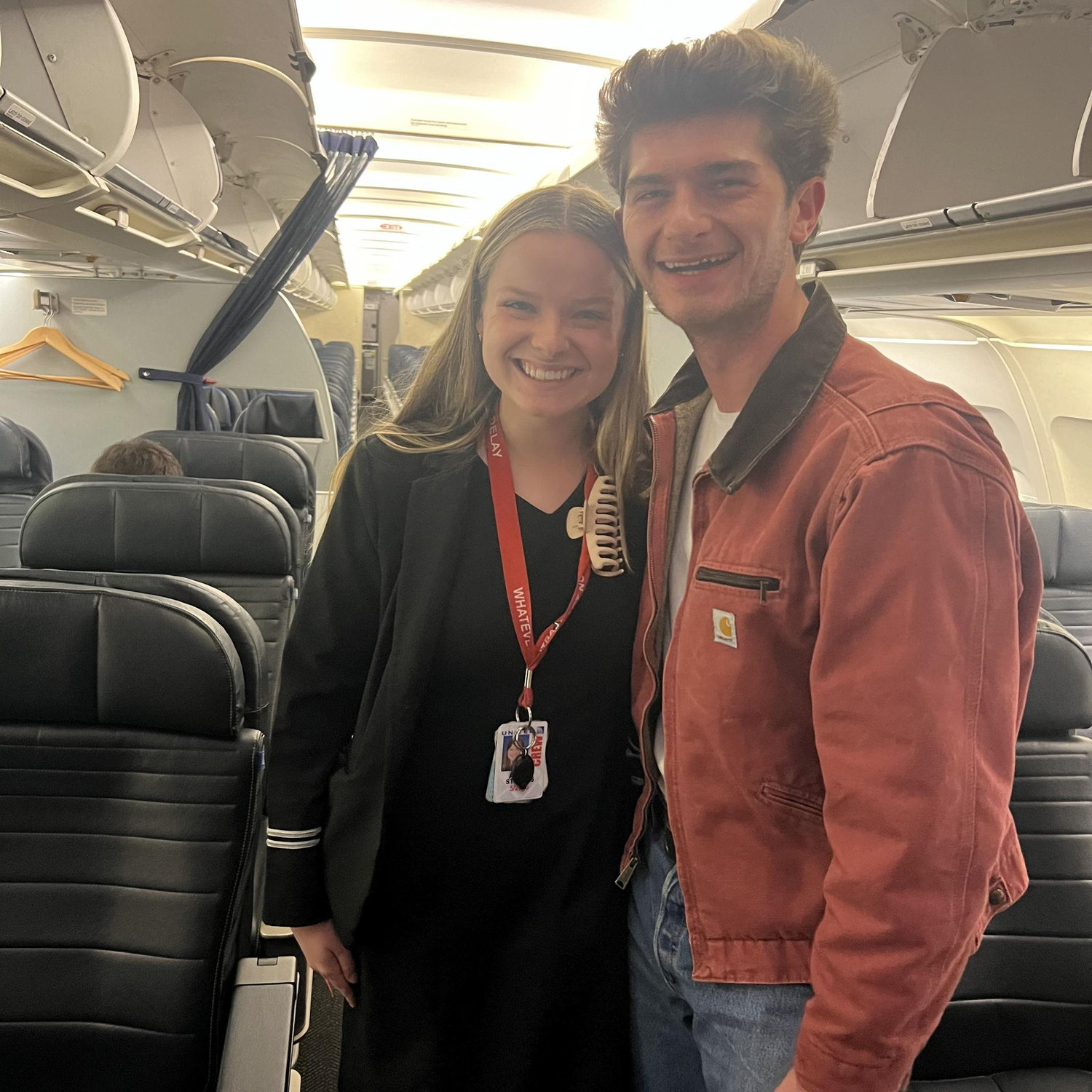 The first time I had Braydie on my flight.