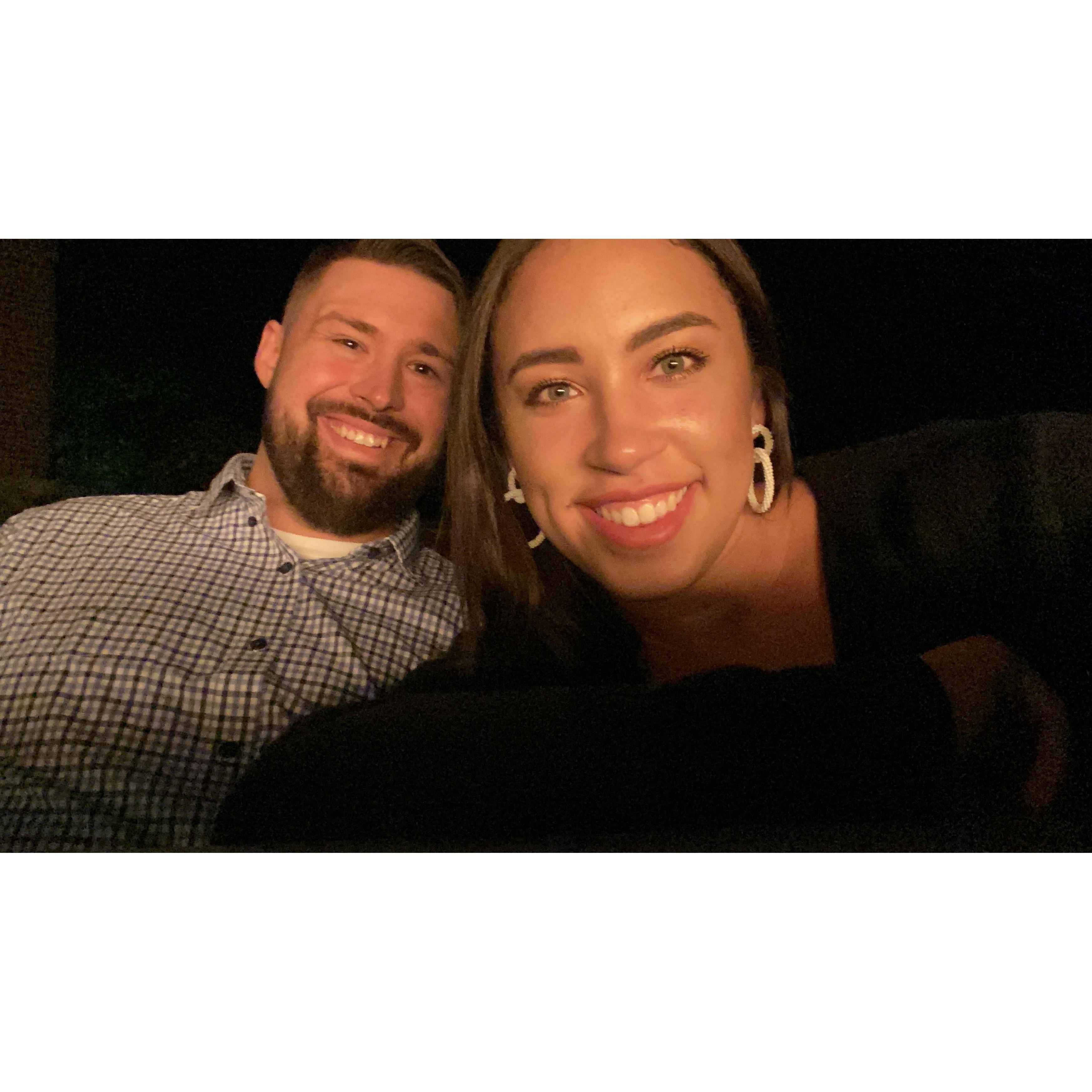 September 2019 - Taken at the fire bar at The Otesaga! We just had our tasting and were celebrating Tommy's 29th Birthday!