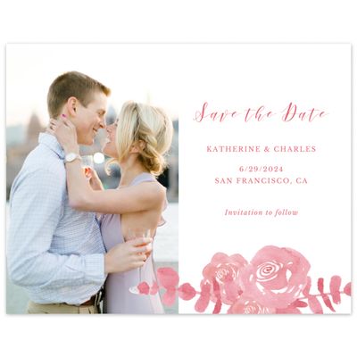 Pink Wedding Digital Save the Date - Clemson Photo