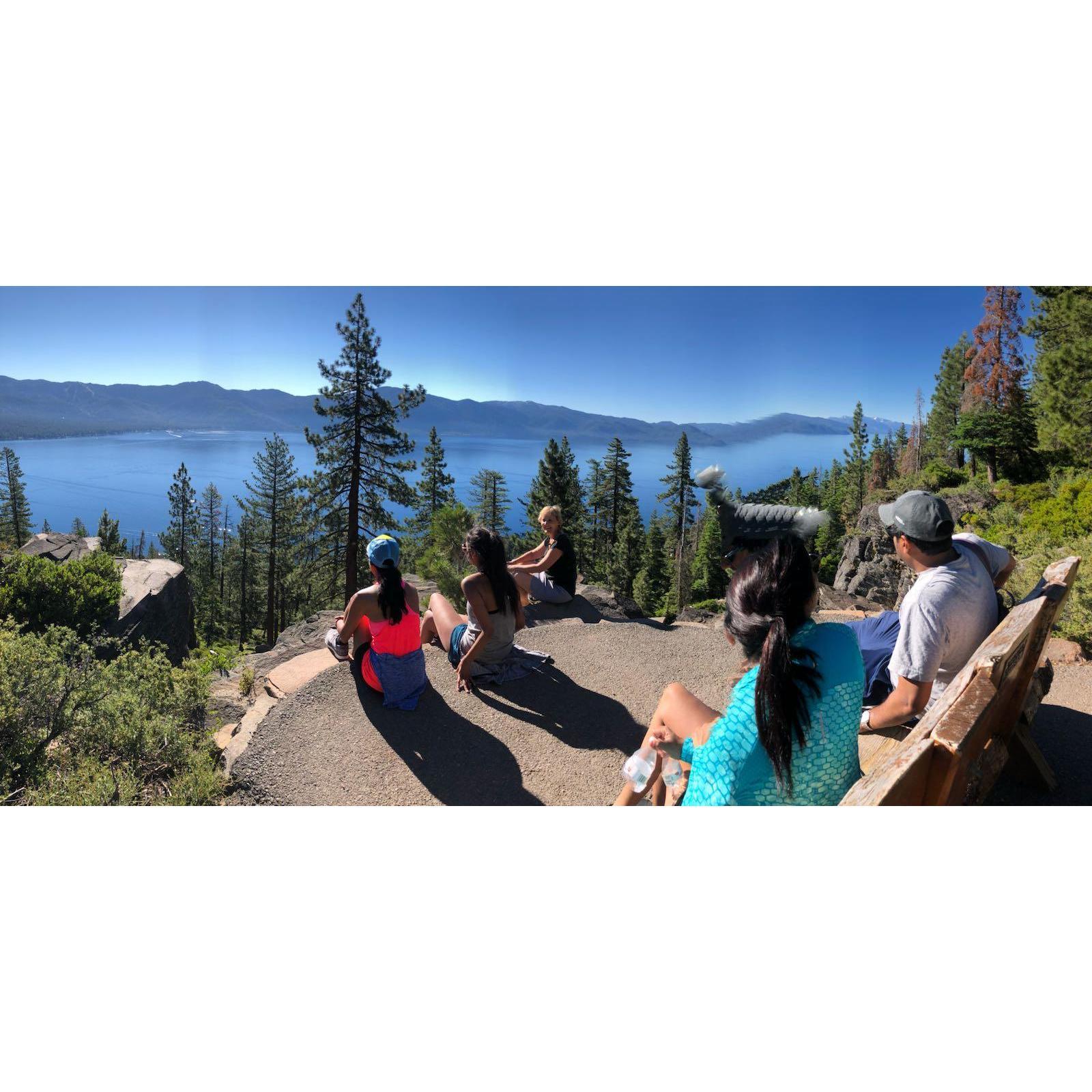 Taking in beautiful Lake Tahoe