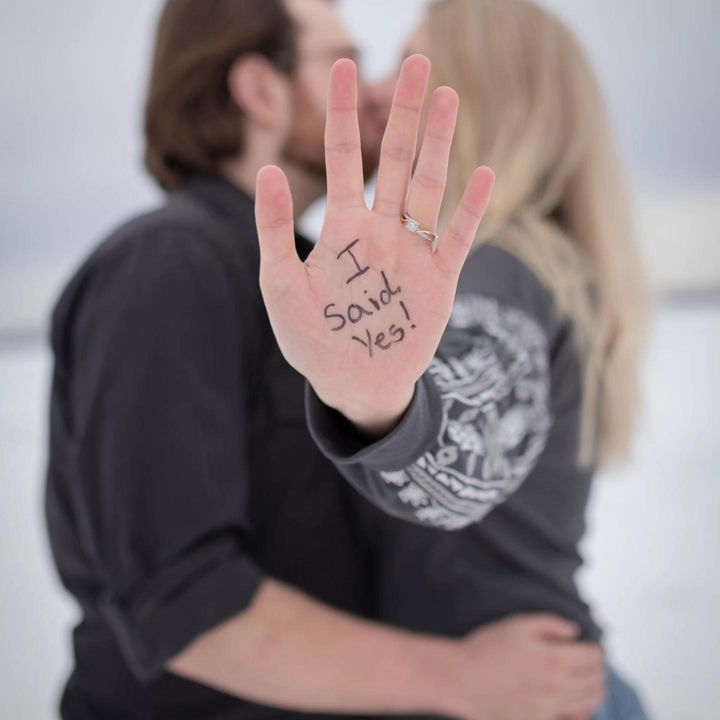 The moment after I said yes!