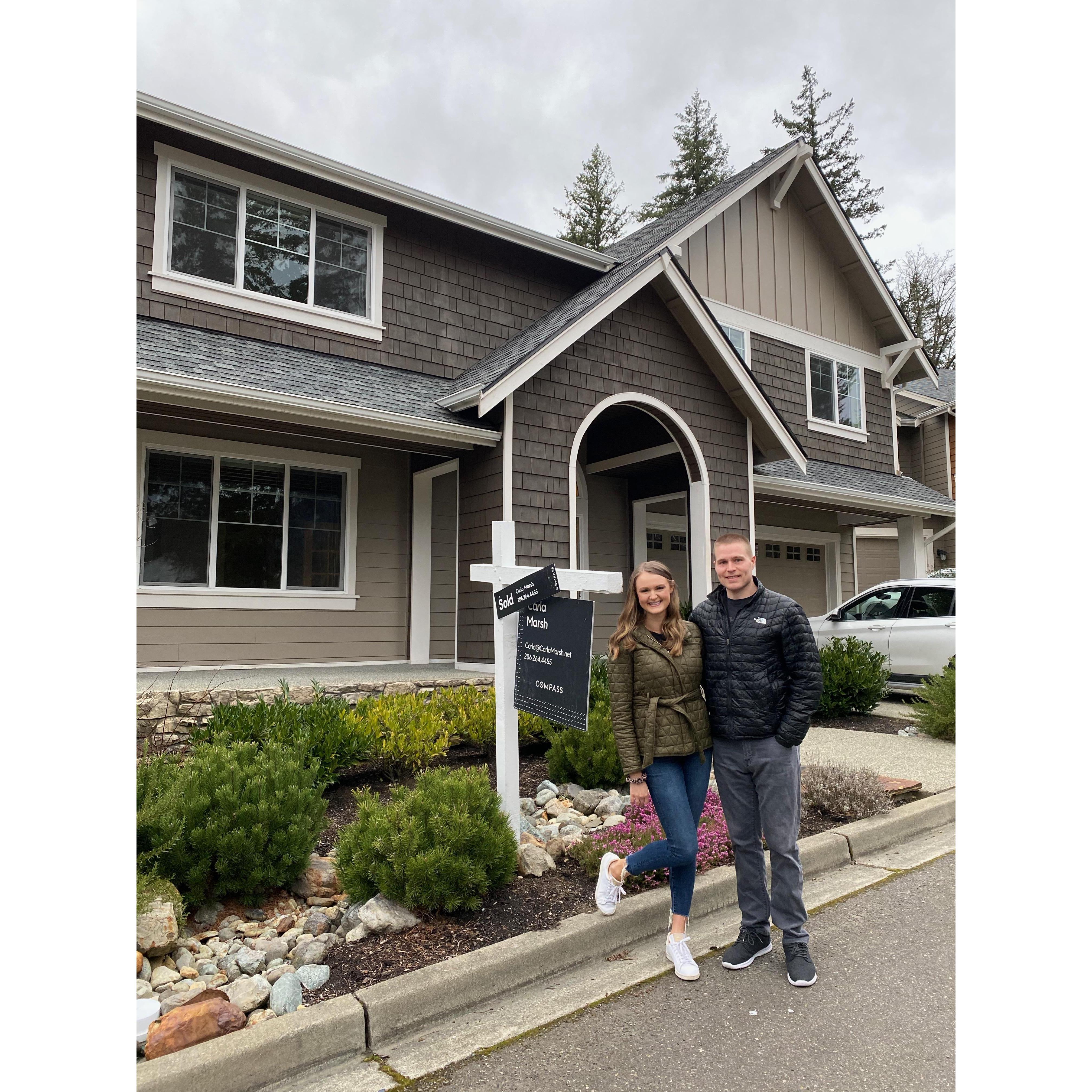 When we got the keys to our first house! April 2021