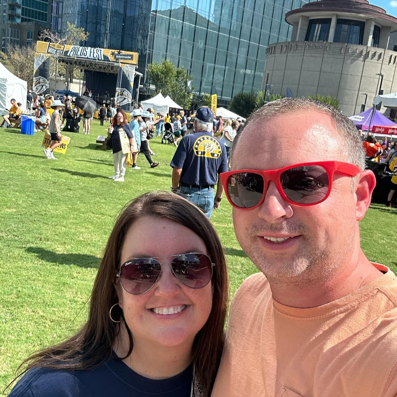 Our 1st official picture together, at the Preds Fest!