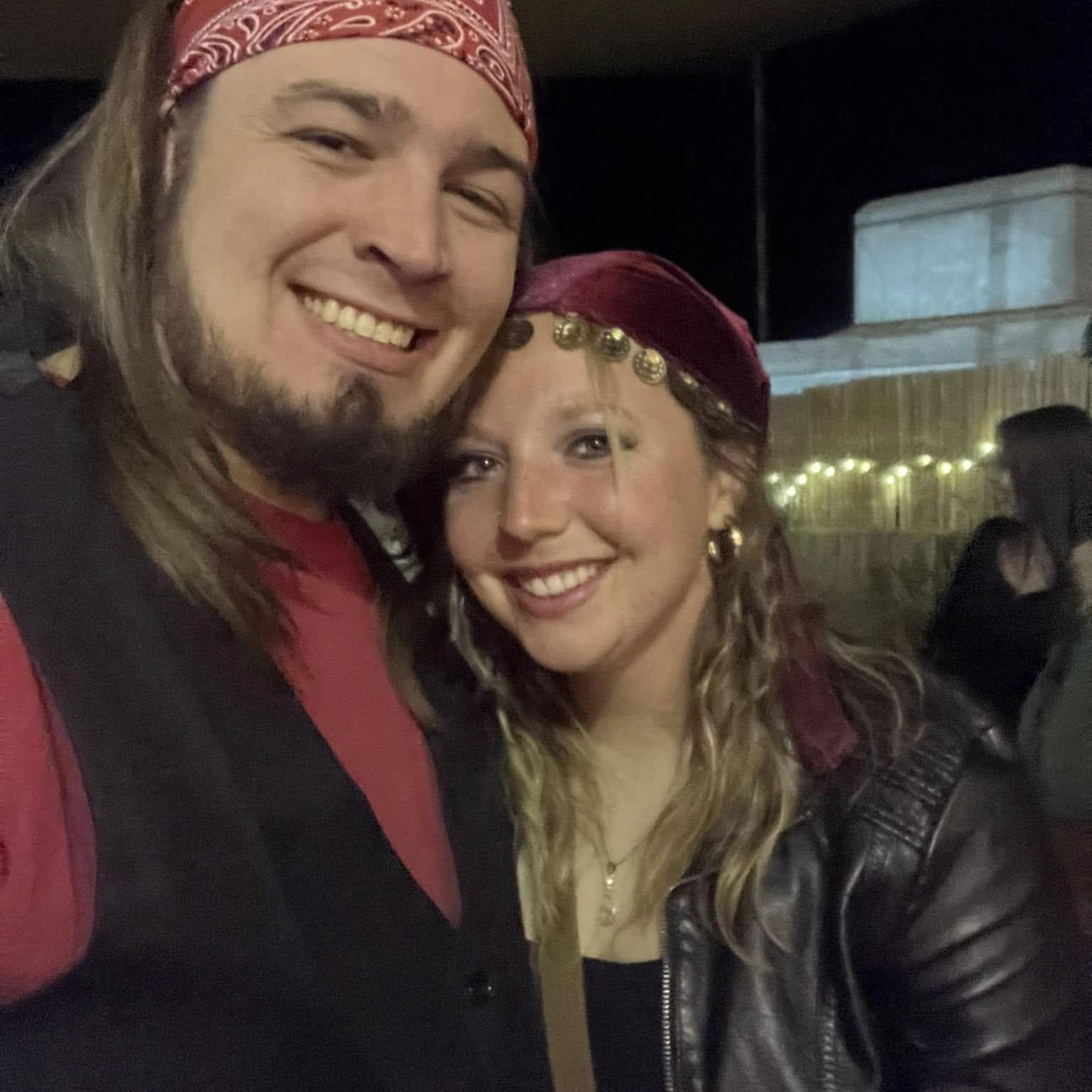 The one time we did a group costume. We were members of a circus. Gage was a juggler and Ashlynn was a  fortune teller.