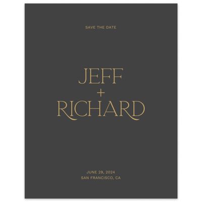 Black Typography Wedding Digital Save the Date - Hazeldale Classic