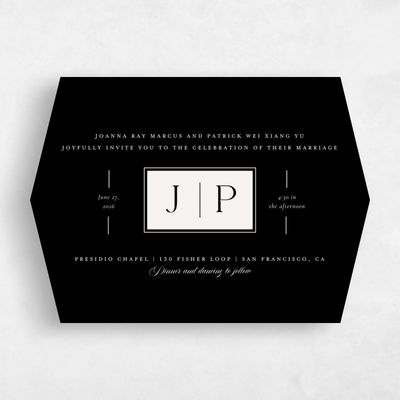 Black Diamond Wedding Invitation - Knowlton Landscape