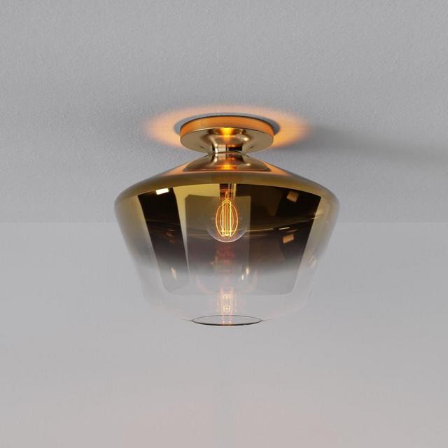 Sculptural Flushmount, Geo Large, Gold Ombre, Brass, 10"