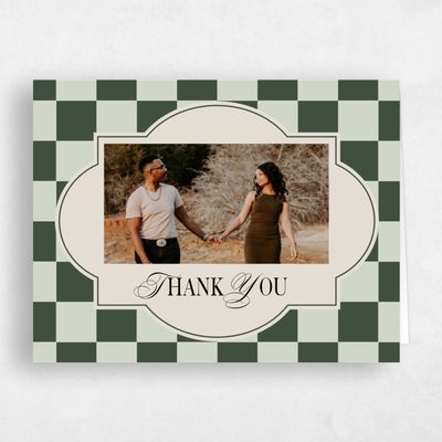 Grassy Sage, Green Wedding Thank You - Sarlat Photo