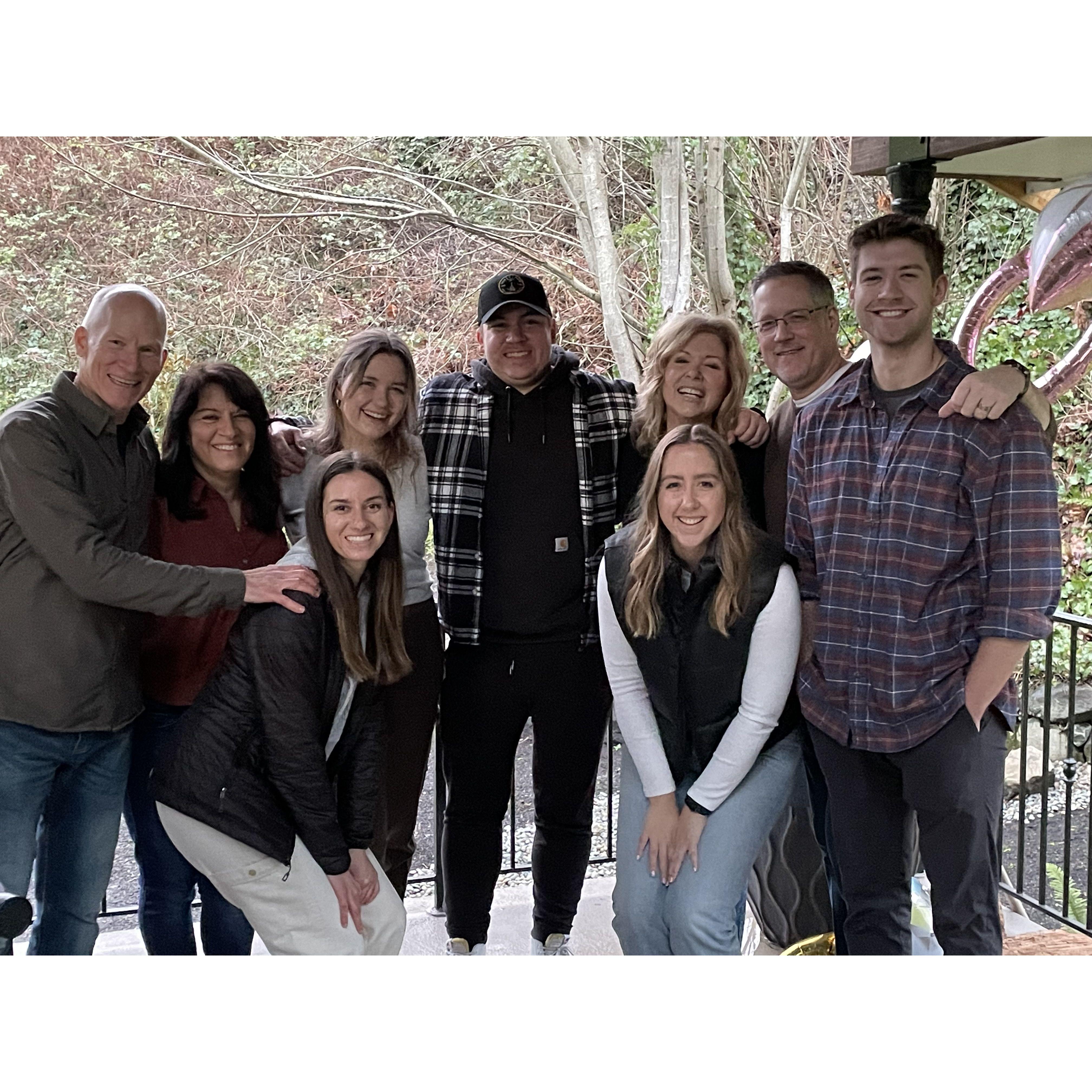 Celebrating our engagement with family & friends!