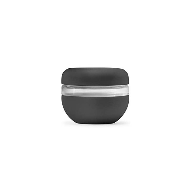 W&P Porter Seal Tight Glass Lunch Bowl Container w/ Lid | Charcoal 16 Ounces | Leak & Spill Proof, Soup & Stew Food Storage, Meal Prep, Airtight, Microwave and Dishwasher Safe, BPA-Free Glass