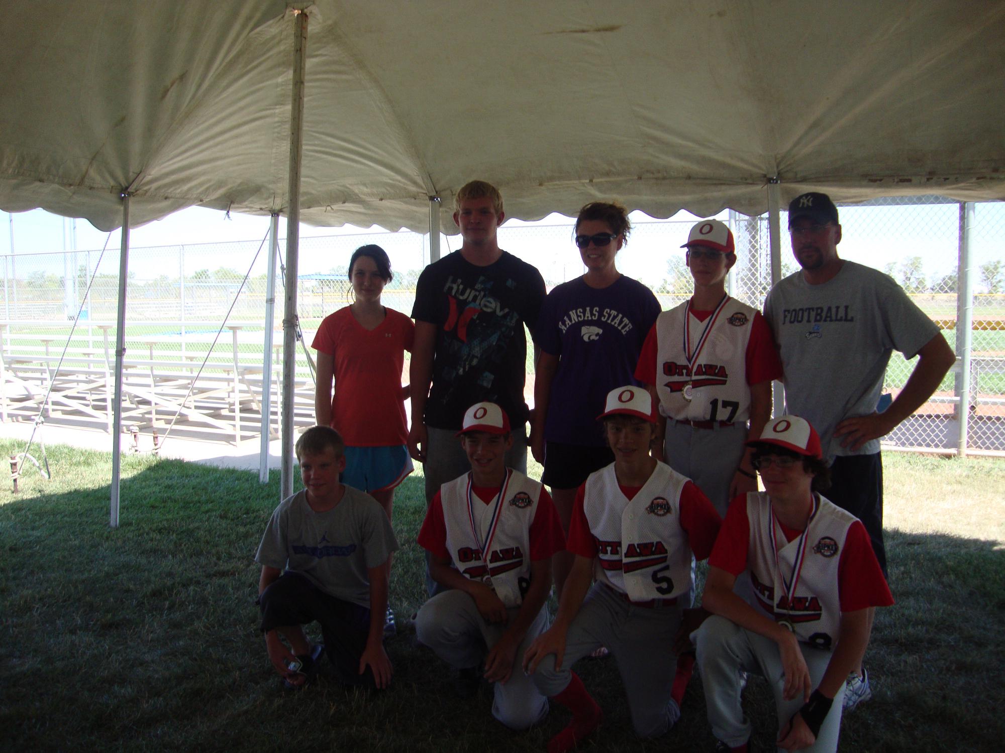 The baseball tournament where we met. Keegan is the one standing between my parents.