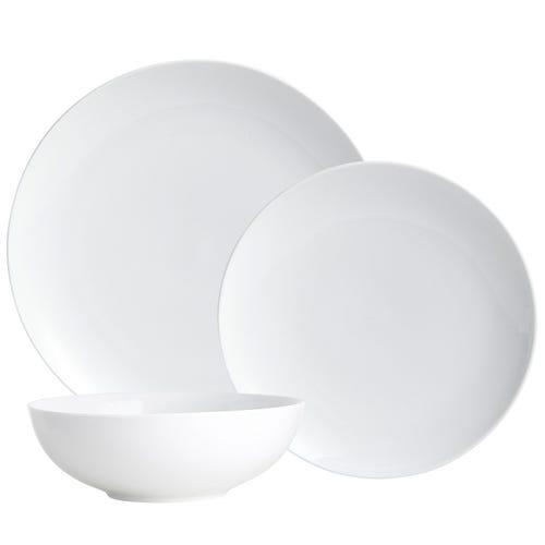 Luminous Collection Coupe Porcelain White Dinnerware