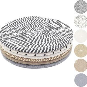 8 Inch Trivets for Hot Dishes, Hot Pots and Pans, Thick Heat Resistant Large Coaster for Kitchen, Hot Pads, Kitchen Essentials, Kitchen Decor for Table & Countertop, 6 Pcs