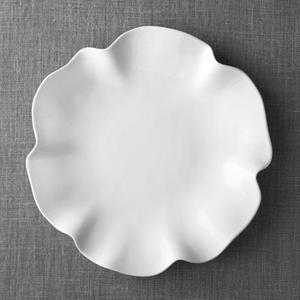 White Ruffle 16" Platter