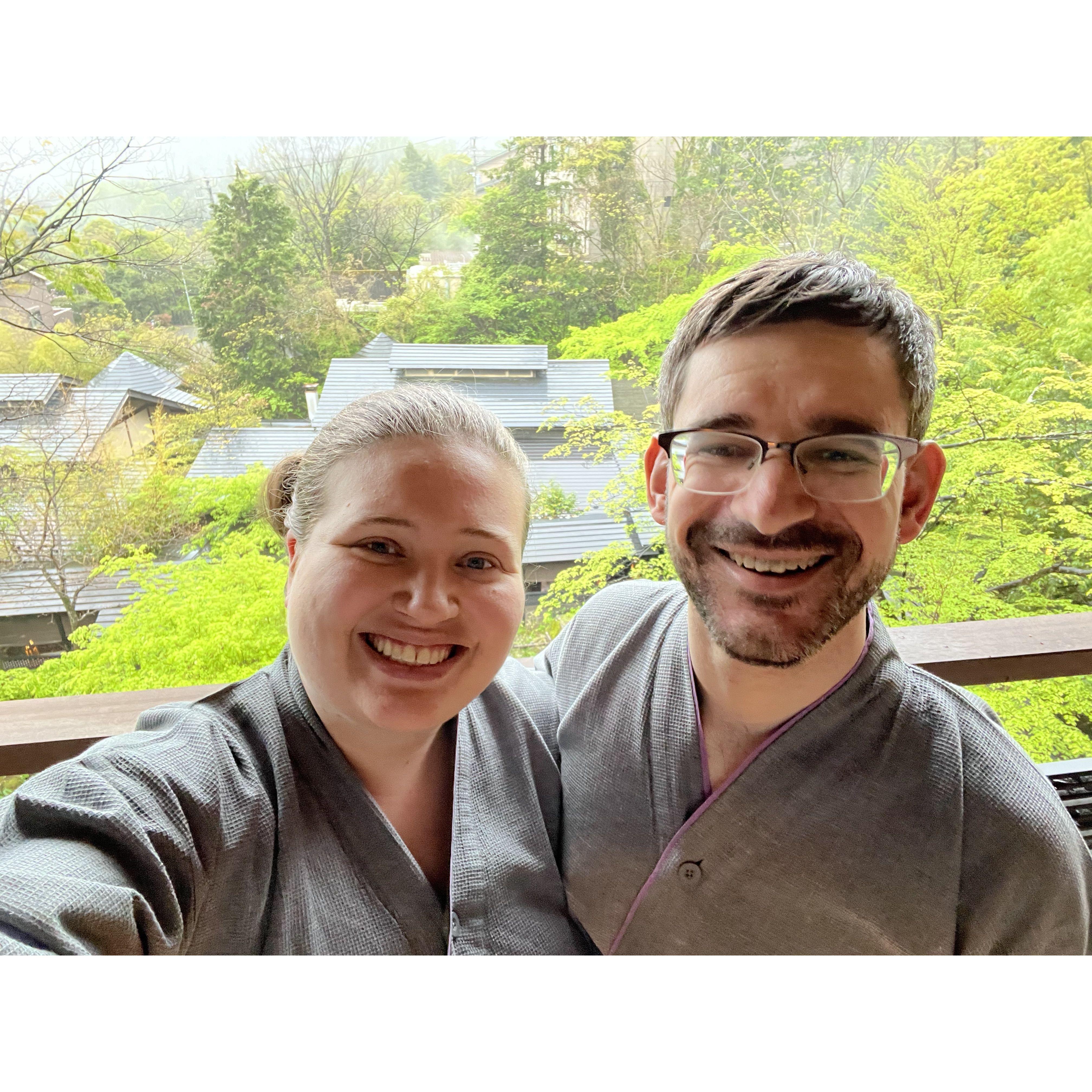 Traditional Ryokan (Inn) experience in Hakone, Japan in April 2024.