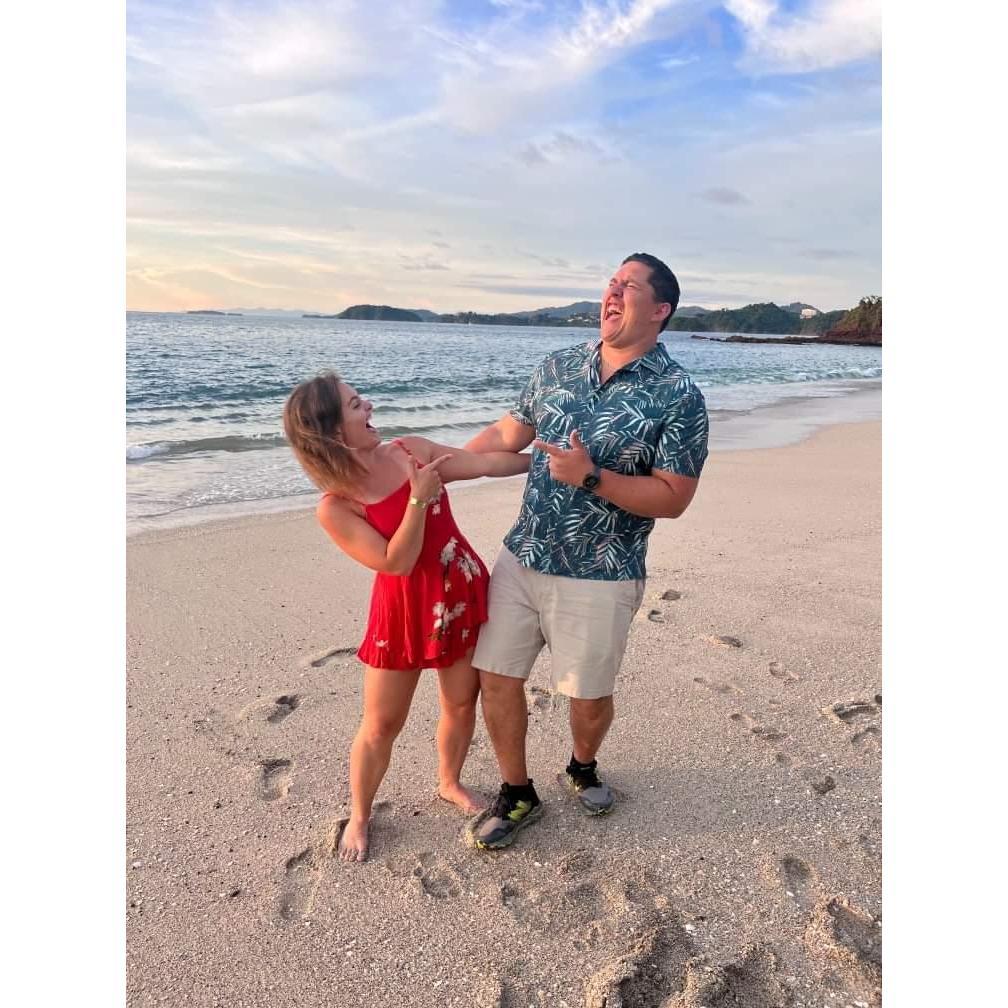 Zach with Ginger's cousin, Summer in Costa Rica